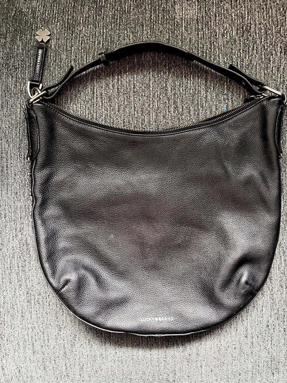 Lucky Brand Black Leather Hobo Bag